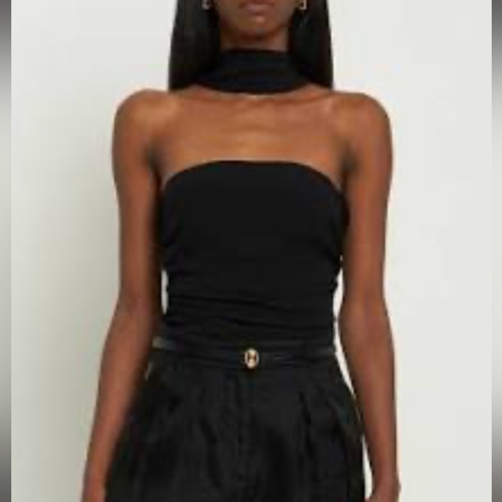 Reformation Black Strapless Tube Top
